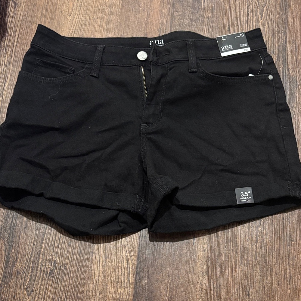 Women's Black Denim Shorts